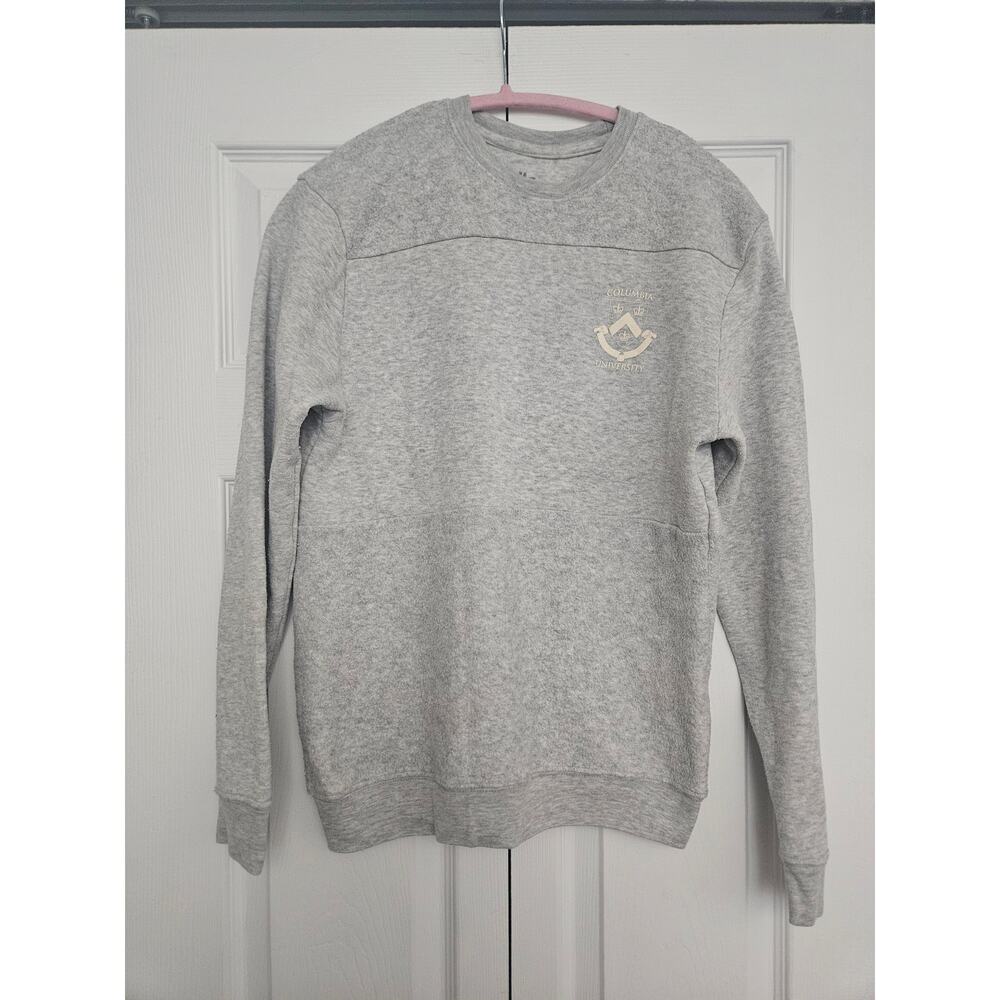 Columbia University Alta Gracia Light Gray Block Crew Sweatshirt, Women's S VTG